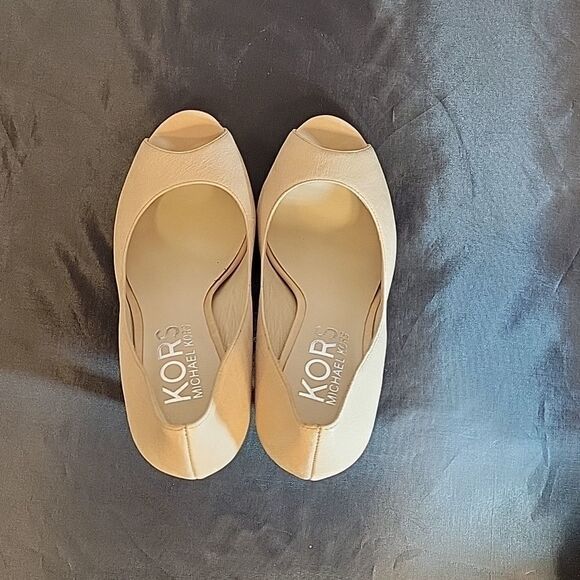 MICHEAL KORS LEATHER PEEP TOE HIGH HEEL STILETTOS PUMP SHOES - Picture 4 of 14